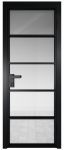 Дверь 14AG Черный матовый ст.прозрачное заглушка Черный