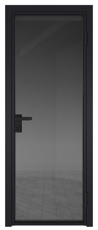 Дверь 1AG Черный матовый ст.тонированное 2000*800 (190) заглушка Черный