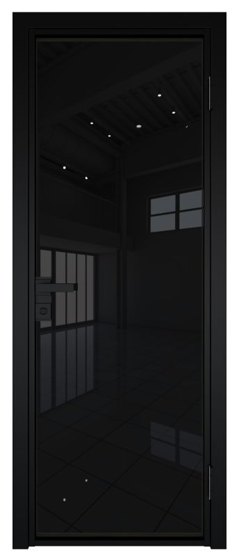 Дверь 1AG Черный матовый ст.триплекс черный 2000*800 (190) заглушка Черный