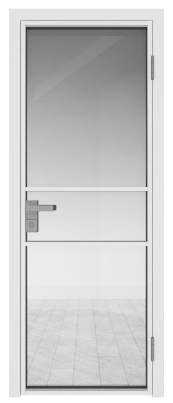 Дверь 2AG Белый матовый ст.прозрачное 2000*800 (190) заглушка Белый
