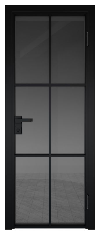 Дверь 3AG Черный матовый ст.тонированное 2000*800 (190) заглушка Черный