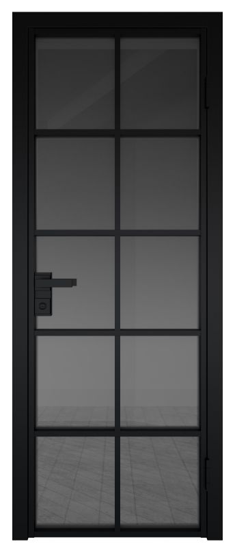 Дверь 4AG Черный матовый ст.тонированное 2000*800 (190) заглушка Черный