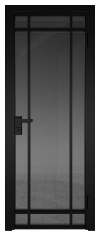 Дверь 5AG Черный матовый ст.тонированное 2000*800 (190) заглушка Черный