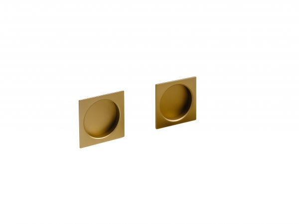 COMIT Комплект ручек для раздвижных дверей квадратная золото матовый