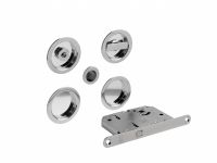 COMIT Комплект ручек с заверткой WC для раздвижных дверей круглая хром глянец