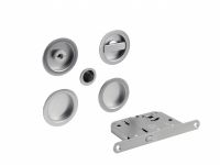 COMIT Комплект ручек с заверткой WC для раздвижных дверей круглая матовый хром