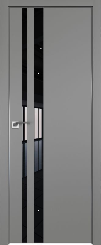 Дверь Грей 16Е ст.черный лак 2000*800 (190) кромка 4 стор. черная ABS Eclipse
