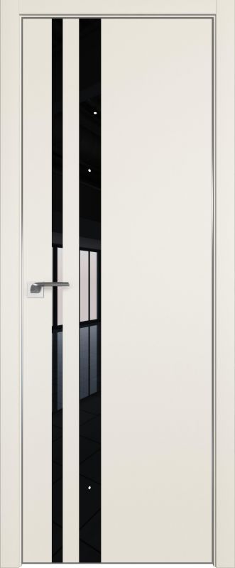 Дверь Магнолия Сатинат 16Е ст.черный лак 2000*800 (190) кромка 4 стор. Black Edition Eclipse