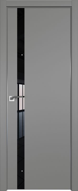 Дверь Грей  6Е ст.черный лак 2000*800 кромка 4 стор. черная ABS