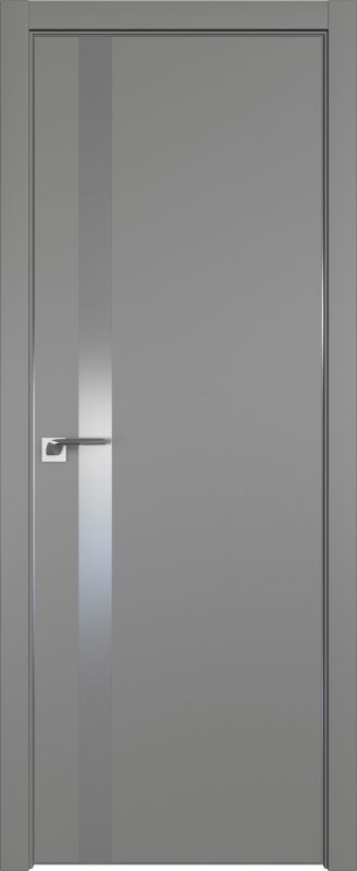 Дверь Грей  6Е ст.серебро матлак 2000*800 (190) кромка 4 стор. матовая Eclipse