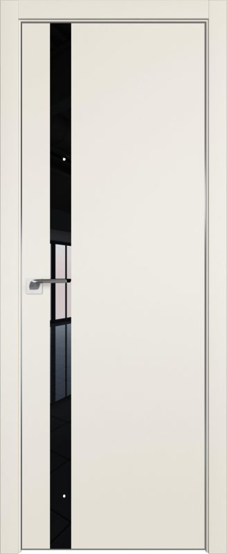 Дверь Магнолия Сатинат 6Е ст.черный лак 2000*800 (190) кромка 4 стор. черная ABS Eclipse