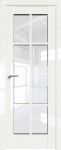 Дверь 101L ДаркВайт Люкс ст.прозрачное