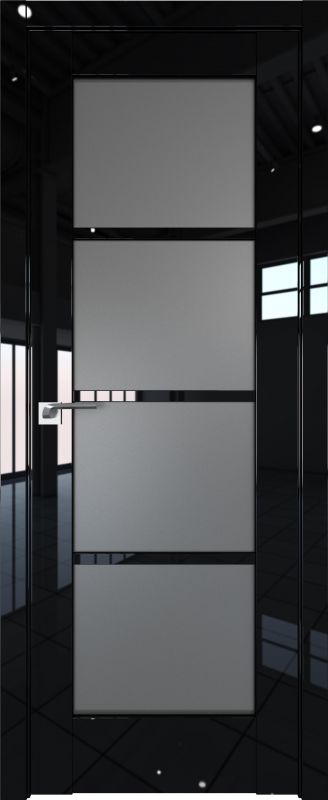 Дверь 119L Черный Люкс 2000*800 ст.графит