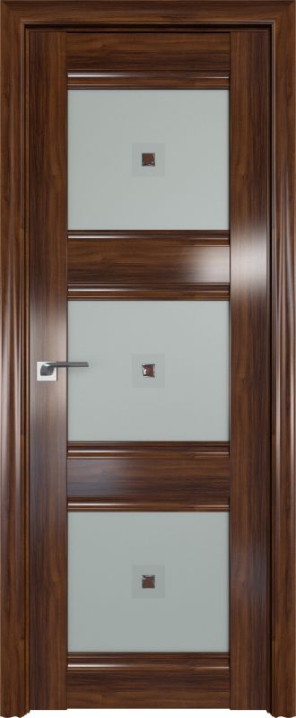 Дверь 4Х Орех АМАРИ ст.узор матовое с коричневым фьюзингом
